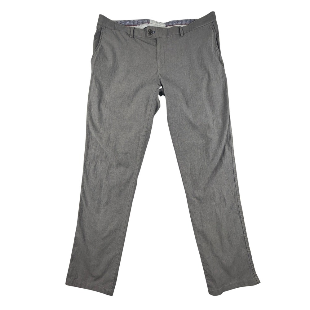 Brax‎ Felix Chino Pants Men 38x34 Gray Stretch Straight Regular Fit
